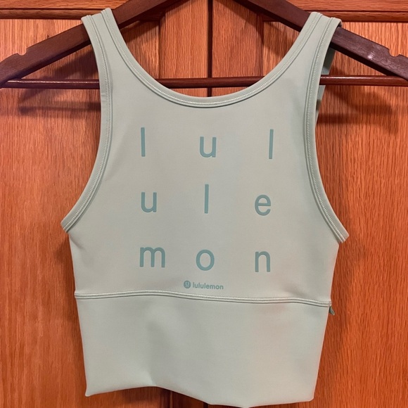 Lululemon Power Pivot Everlux Tank Top Motif Mint Green Reversible - Picture 7 of 14